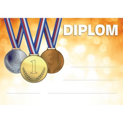 Diplom medaile Oranžový A4 – Zboží Dáma