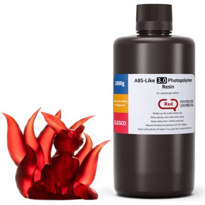 ELEGOO ABS-Like 3.0 Translucent Red 1kg – Zboží Živě