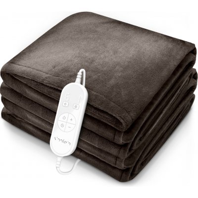 Tresko Elektrická vyhřívaná deka 180x130cm Hnědá – Zboží Mobilmania