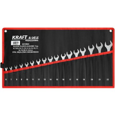 Kraft & Dele ploché klíče s okem 17 ks KD10923 – Sleviste.cz