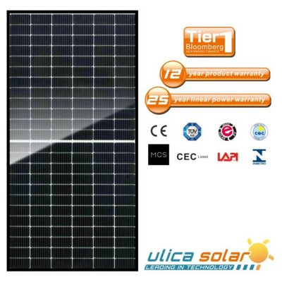 Ulica Solar Fotovoltaický solární panel UL-455Wp černý rám – Sleviste.cz