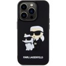 Karl Lagerfeld 3D Rubber Karl and Choupette iPhone 14 Pro černé