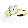 Prsteny Čištín Zlatý žluté i bílé zlato prstýnek přírodní Křišťál T 1357