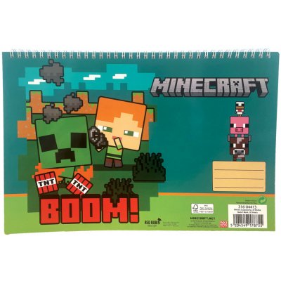 GIM S.A. Skicák spirálový MINECRAFT Boom A4 30 listů – Zbozi.Blesk.cz