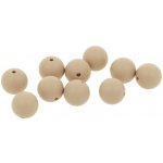 Natana silikonové korálky hnědé latte 15 mm 10 kusů – Sleviste.cz