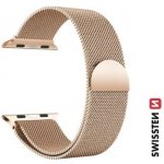 SWISSTEN ŘEMÍNEK PRO APPLE WATCH MILÁNSKÝ TAH 38-40 mm ZLATÝ 46000203 – Hledejceny.cz