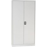 Manutan Expert, Kovová spisová skříň 4 police, 195 x 120 x 42 cm, šedá – Zboží Dáma