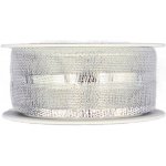 Stahovací látková stuha CABARET stříbrná 25 mm x 3 m (10,-Kč/m) – Zbozi.Blesk.cz