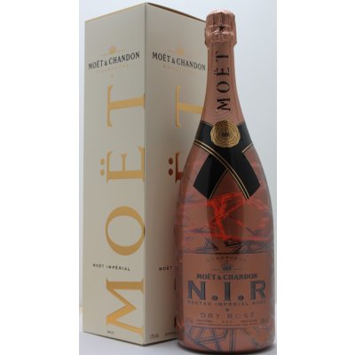 Moët & Chandon NIR DRY Nectar Impérial Rosé Sec 12% Magnum 1,5 l ve svíticí lahvi + dárková krabička (karton) – Zboží Dáma