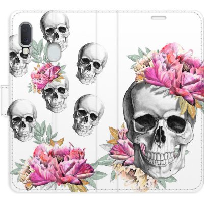 Pouzdro iSaprio Flip s kapsičkami na karty - Crazy Skull Samsung Galaxy A20e – Zboží Mobilmania