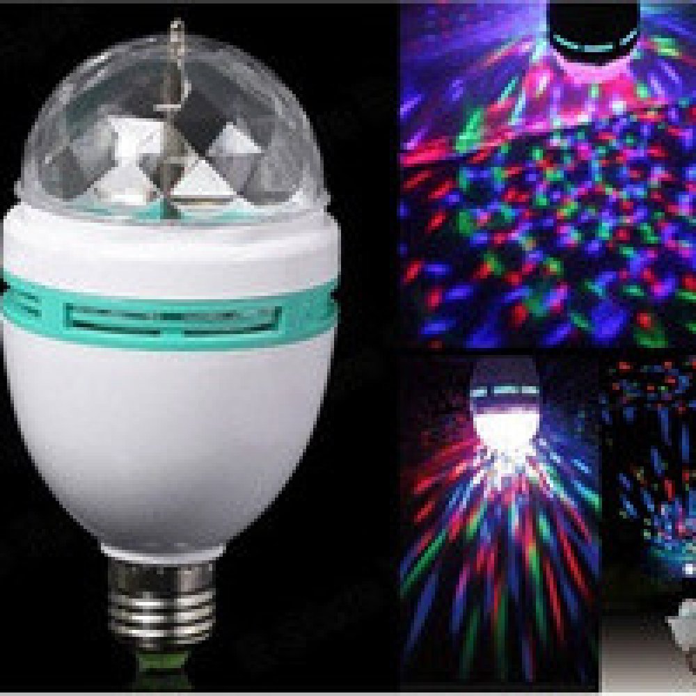 Bulbrot Rotační žárovka RGB LED disco projektor s vypínačem | Srovnanicen.cz