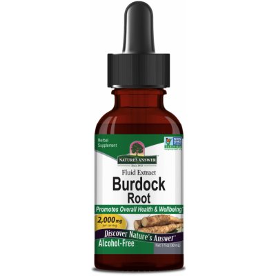Nature's Answer Burdock Root, kořen lopuchu, extrakt, 2000 mg, 30 ml – Hledejceny.cz