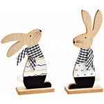 Deejada Zajíc na dřevěném podstavci větší 2 druhy Vlevo – Zboží Dáma