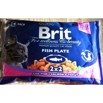 Brit cat Premium Fish Plate 4 x 100 g – Sleviste.cz