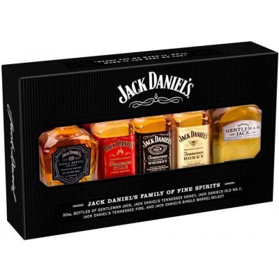 Jack Daniel's Family of Spirits Pack 5 x 40% 0,05 l (Sada)