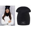 Čepice Fashionweek zimní čepice Beanie s nášivkou Woolk North Sansa černá