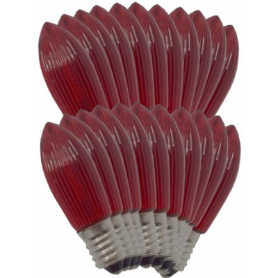 ElektroSkalka Svíčky LED žárovky 14V až 55V/0,3W E-10 22ks Filament červené (1ks) – Hledejceny.cz