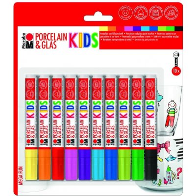 Barvy na porcelán a sklo + 2 hrnky – Zboží Dáma