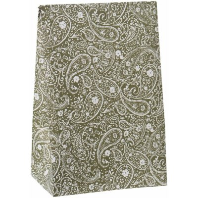 Ib Laursen Papírový sáček Paisley Green 28,5 cm – set 5 ks, zelená barva, papír – Hledejceny.cz