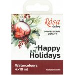 Rosa sada akvarelových barev 4x10ml Vánoční edice 1 – Hledejceny.cz
