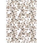 SCANquilt DEKORO větvičky s listy 50 x 70 cm bílohnědá – Sleviste.cz