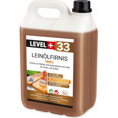 Lněný olej LEVEL+ na dřevo, hnědý, 5 l – Sleviste.cz