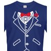 Pánské Tričko Bezvatriko triko na rozlučkovou párty frak modrá