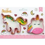 Barevný jednorožec plastové vykrajovátko set 2 ks Decora – Hledejceny.cz