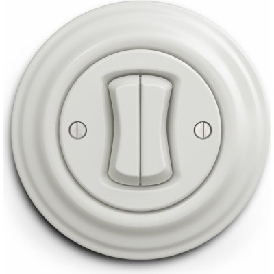 Kliklap dvojitý kulatý Dvojitý střídavý č. 6+6 Plný Keramická bílá K/V2/66/PLN – Sleviste.cz