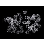 Plastové patentky / stiskací knoflíky transparentní Ø7 mm Varianta: transparent, Balení: 100 pár – Sleviste.cz