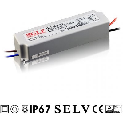 GPV, 60W LED zdroj GPV-60-12E, 5A, 12V