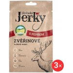 Jihočeské Jerky Zvěřinové s pepřem 3 x 20 g – Zboží Dáma