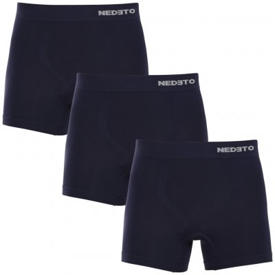 Nedeto 3 Pack pánské boxerky bezešvé bambusové modré 3NDTB002S – Hledejceny.cz