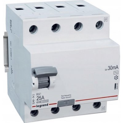 LEGRAND Proudový chránič 3-fázový 4P 25A 0,03A typ AC P304 RX3 – Zboží Mobilmania