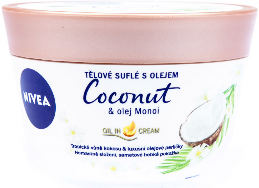 Nivea tělové suflé s olejem Coconut & olej Monoi 200 ml od 130 Kč -  Heureka.cz