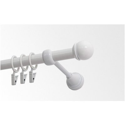 GARNÝŽE-HEBR Garnýž Todi bílá jednoduchá 200 cm – HobbyKompas.cz