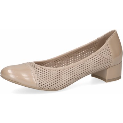 Dámské kožené lodičky 9 22504 44 408 Caprice béžové – Sleviste.cz