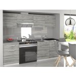 Belini Superuniqa3 180 cm šedý antracit Glamour Wood s pracovní deskou – Zboží Mobilmania