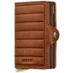 SECRID PREMIUM Dvojité pouzdro na karty Twinwallet Emboss Lines Cognac koňakově hnědé – Sleviste.cz