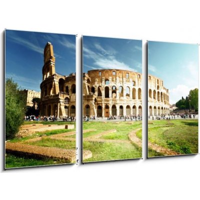 Obraz 3D třídílný - 90 x 50 cm - Colosseum in Rome, Italy Koloseum v Římě, Itálie – Zbozi.Blesk.cz