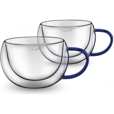 Lamart LT9113 2dílná sada sklenic na cappuccino Vaso modrá 270 ml – Sleviste.cz