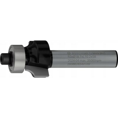 Zaoblovací fréza 8 mm, R1 3 mm, L 10,2 mm, G 53 mm BOSCH 2608628344 – Sleviste.cz