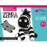 Ditipo Kreativní set Šití z ponožky Zebra 21 x 16 x 4 cm věk – Zboží Mobilmania