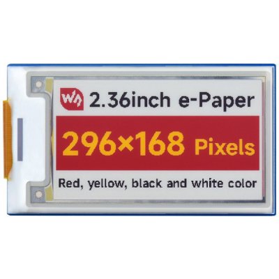 Waveshare 2,36" e-Paper displej (G), 296×168, čtyřbarevný – Hledejceny.cz