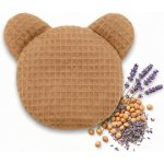 BocioLand TEDDY nahřívací polštářek s třešňovými pecičkami a levandulí hnědá – Zboží Dáma