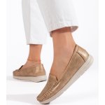 Shelovet Women's Gold Loafers hnědá 3 – Zboží Mobilmania