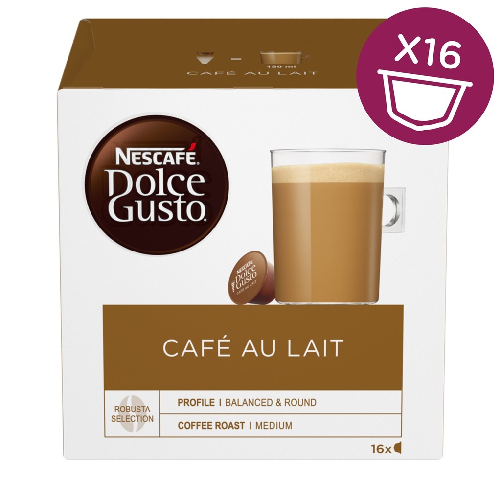 Recenze Nescafé Dolce Gusto Café Au Lait kávové kapsle 16 ks