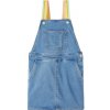 Name It šaty s náprsenkou Nmffro Medium blue denim