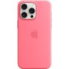 Pouzdro a kryt na mobilní telefon Apple Apple iPhone 15 Pro Max Silicone Case s MagSafe růžový