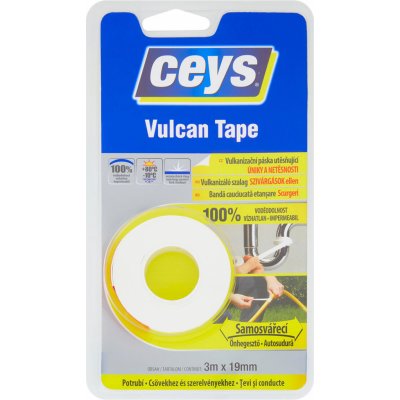 CEYS vulkanizační samosvařitelná páska 19 mm x 3 m bílá – Zboží Mobilmania
